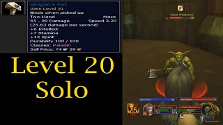 Classic WoW  Soloing Verigans Fist at Level 20 [upl. by Llerrej]