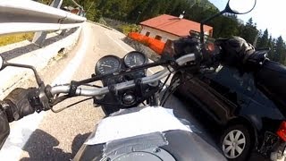 RAW onboard RIDE IT LIKE YOU STOLE IT  Cave del Predil Raibl Rabelj HONDA CB500 [upl. by Vallo]