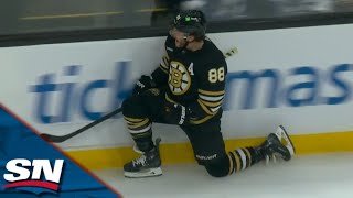 Bruins David Pastrnak Fights Off Darren Raddysh To Score Breakaway Goal vs Lightning [upl. by Leunas]