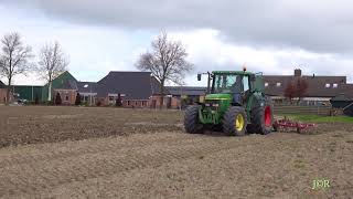 Aardappelland cultiveren John Deere 6410 door Lieuwe Wieringa van Bakker Bierum bij Benno Rijpma [upl. by Amitaf]