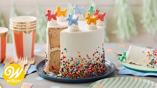 How to Make a Birthday Sprinkle Cake  Wilton [upl. by Aehtla]