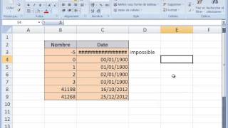 Excel 2007  Dates dans Excel Notions [upl. by Maye]