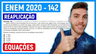 🛑RAZÃO  142 Enem 2020 REAPLICAÇÃO  Após o término das inscrições de um concurso cujo númer [upl. by Wolfson]