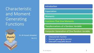 33 Characteristic and Moment Generating Functions [upl. by Katsuyama]