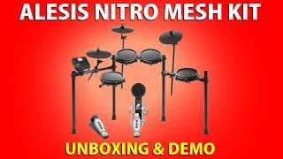 ALESIS Nitro Mesh Kit Electronic DRUMS • UNBOXING amp DEMO [upl. by Oderfodog]