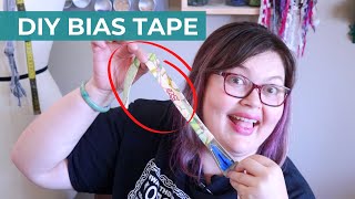 SEW DIY BIAS TAPE single fold double fold continuous bias tape [upl. by Accebber]