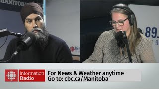 LIVE IN STUDIO  Federal NDP leader Jagmeet Singh in Winnipeg to meet with Premier [upl. by Ttebroc]