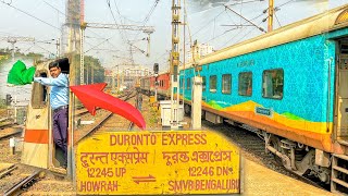 12245 Howrah SMVT Bengaluru Duronto Express departing Howrah  30743 Santragachi WAP7 Locomotive [upl. by Eylk]