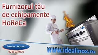 Aragaz profesional 6 arzatoare si cuptor Ideal Inox Linia 700 [upl. by Boatwright]