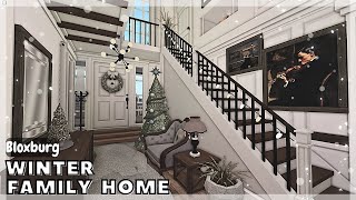 BLOXBURG Winter Family Home Speedbuild interior  full tour Roblox House Build [upl. by Etnecniv505]