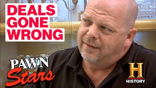 Pawn Stars Deals Gone Wrong 5 Angry and Disappointed Sellers  History [upl. by Suisyola]