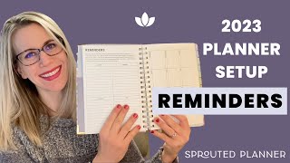 Sprouted Planner 2023 Setup  Reminders  Video 3 of 5 [upl. by Raffin577]