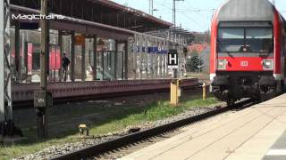 Ein Zug Der SBahn In Rostock Kommt Am Bahnhof An [upl. by Iahcedrom]