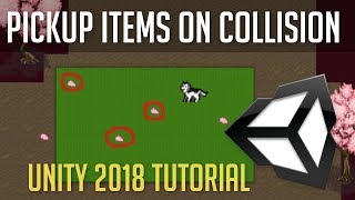 Pickup Items to Inventory on Trigger Collision  Unity 2018 Tutorial [upl. by Leandra]