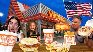 Trying American Breakfast at WHATABURGER  Cinnamon Roll for breakfast  americanbreakfast [upl. by Keene]