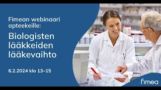 Biologisten lääkkeiden lääkevaihto webinaari apteekeille 622024 tekstitys suomeksi [upl. by Giffer]