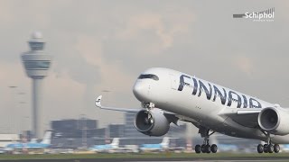 A350 voor het eerst op Schiphol [upl. by Airotkciv481]