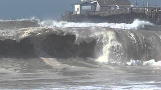 Seal Beach Surf  82714  surfing pier [upl. by Lobiv]