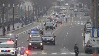 POTUS Motorcade departs White House heading for Andrews on December 17 2023 [upl. by Ettennil]