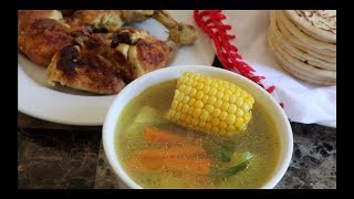 SOPA de POLLO TIPICA SALVADORENA super rica la mejor receta [upl. by Llerrac153]