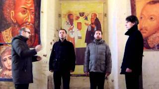 Russian Quartet Singing acapella Spasi ludi Twoja Hospodiquot [upl. by Aicella]