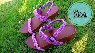 Crochet  sandal rajut [upl. by Llerut170]