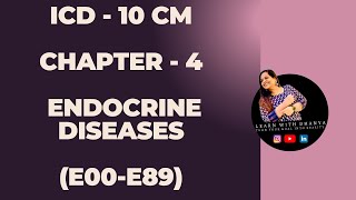 quotICD10 Coding for Endocrine Nutritional and Metabolic Diseases learnwithdhanya icd10 [upl. by Stearn]