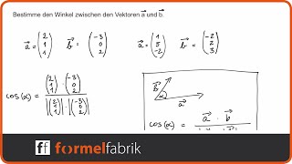 Vektorrechnung Winkel zwischen zwei Vektoren [upl. by Waechter735]