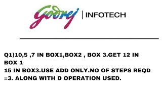 Box test by Godrej Infotech Ltd Q105 7 box1box2  box 3 get 12 in box 1 15 in box3 use add stp3 [upl. by Westerfield]