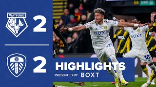 Highlights Watford 22 Leeds United  Mateo Joseph scores late equaliser [upl. by Aisatan88]