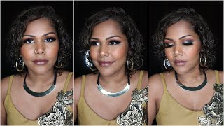 Bronzy Glam Makeup  Indian Makeup  Brown Skin Friendly [upl. by Dwyer]