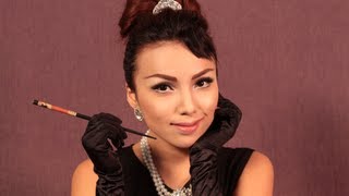 Audrey Hepburn Breakfast at Tiffanys Makeup Tutorial [upl. by Aeresed]