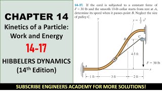 1417 Kinetics of a Particle Work and Energy  Chapter 14 Hibbeler Dynamics  Engineers Academy [upl. by Acilgna]