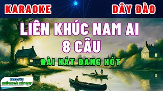 Karaoke LIÊN KHÚC NAM AI 8 CÂU  HÓT HÓT  Dây Đào [upl. by Odranoel]