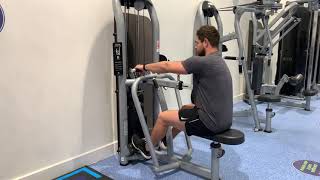 Seated Row Machine Horizontal Grip  MH Fitness Online Exercise Library [upl. by Haroppiz]