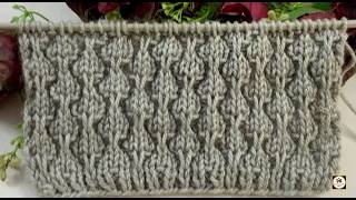 Easy Knitting Stitch Pattern For Beginners  Cardigan Tutorial For Sweater Scarf  knitting [upl. by Akciret920]