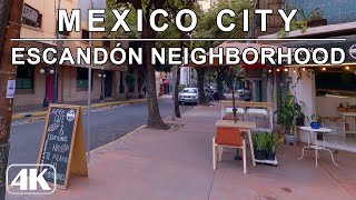 Colonia Escandón 🇲🇽 Ciudad de México  4K Walking Tour [upl. by Duane]