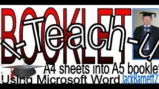 iTeachu Booklet Making  A4 to A5 with Microsoft Word [upl. by Corvin661]