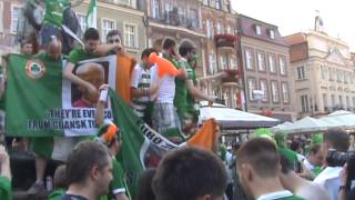 Euro 2012 song Poznan Irish fans singing [upl. by Teresina]