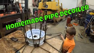 Building a pipe decoiler trying to save time and money on the next job🧐🤔😁 [upl. by Enyluqcaj]