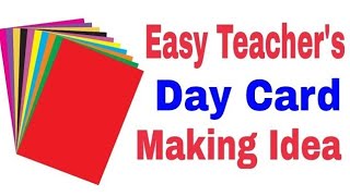 Teachers Day Card Making Idea💡 How to make teachers day card diy [upl. by Wilen]