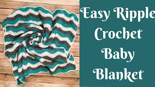 Beautiful Blankets Easy Ripple Crochet Baby Blanket [upl. by Akissej]