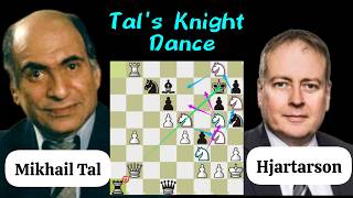 Tals Knight Dance Stunning 5Move Checkmate Against Hjartarson  Reykjavik 1987 [upl. by Stewardson]