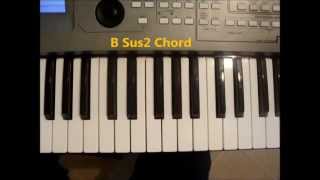 How To Play B Sus2 Chord On Piano Bsus2 [upl. by Norved]