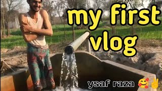 my first vlog tubewell bathing  tubewell swimming03196088955 [upl. by Eniamej]