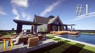 MINECRAFT PORADNIK  Jak zrobić willę z basenem 1 [upl. by Currey]