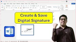 How to Create and Save Digital Signature in MS Word With very Easy and simple Method [upl. by Acnairb]