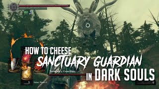 How to Cheese Sanctuary Guardian in Dark Souls Remastered Easy Kill [upl. by Leontina]