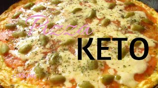 Cómo hacer PIZZA KETO en 10 minutos Receta de PIZZA sin HARINA  Marianela COOKING [upl. by Lemcke]