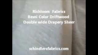 Extra Wide Sheer Drapery Fabric Besni color Driftwood [upl. by Fast]